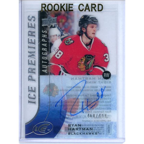 2015-16 Upper Deck Ice Ice Premieres Autographs #IPARH Ryan Hartman AU 468/499