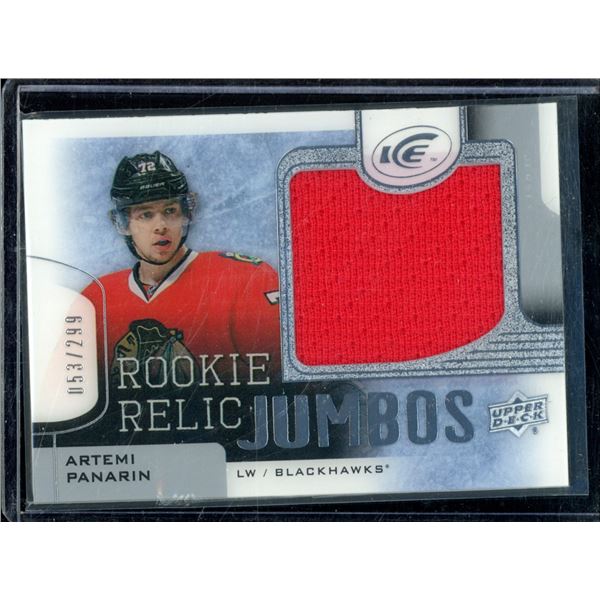 2015-16 Upper Deck Ice Rookie Relic Jumbos #RRJAP Artemi Panarin 53/299 BV $30