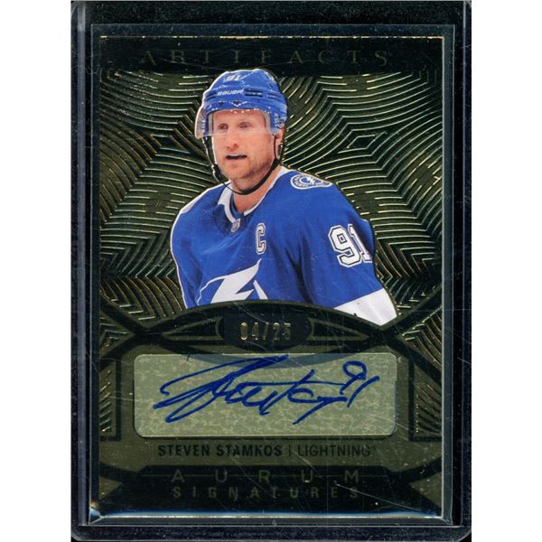 2020-21 Artifacts Aurum Signatures #ASSS Steven Stamkos 4/25 BV $100
