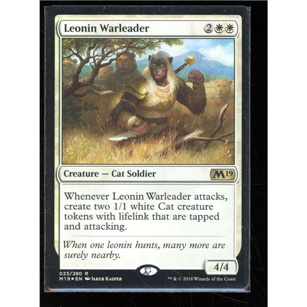 Magic the Gathering Leonin Warleader FOIL Core Set 2019