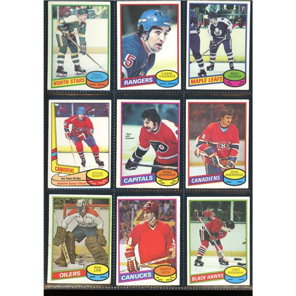 1980-81 OPC O-Pee-Chee Lot Of 9 Vintage Cards Various Teams & Players
