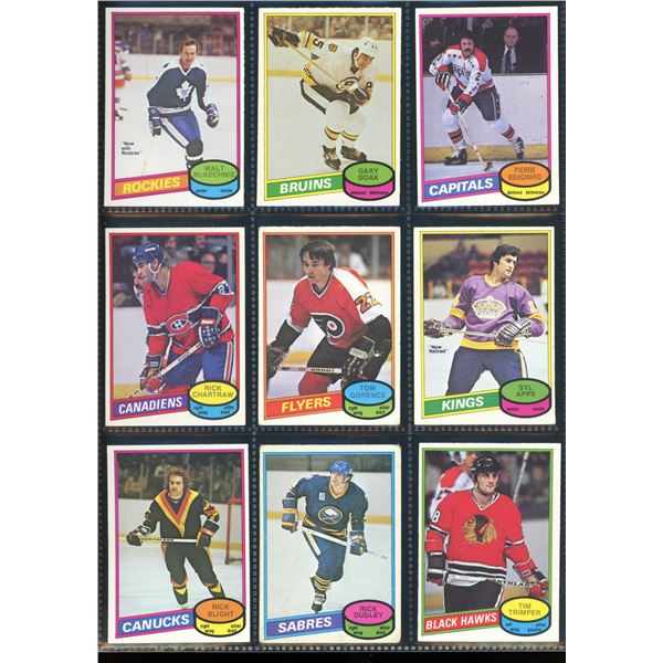 1980-81 OPC O-Pee-Chee Lot Of 9 Vintage Cards Various Teams & Players