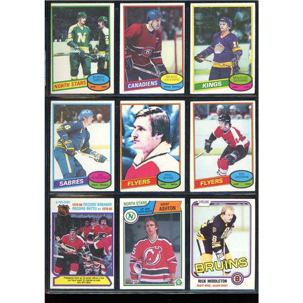 Lot Of 9 Vintage Hockey Cards Various Players & Teams