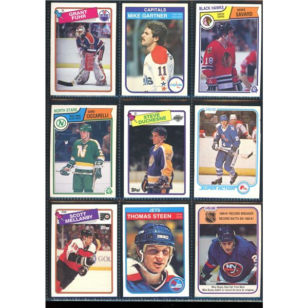 Lot Of 9 Vintage Hockey Cards Various Players & Teams