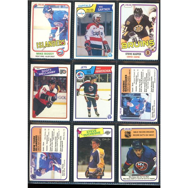 Lot Of 9 Vintage Hockey Cards Various Players & Teams
