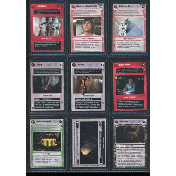 Lot of 18 Various Star Wars TCG Collector Cards