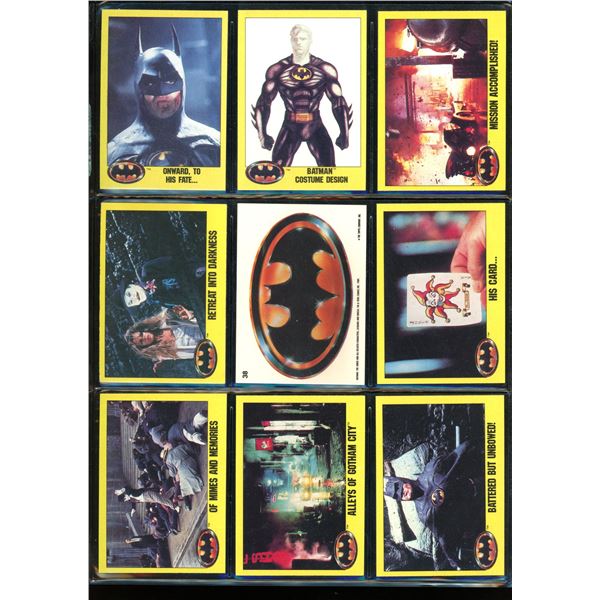 Lot Of 9 Various Batman Collector Cards