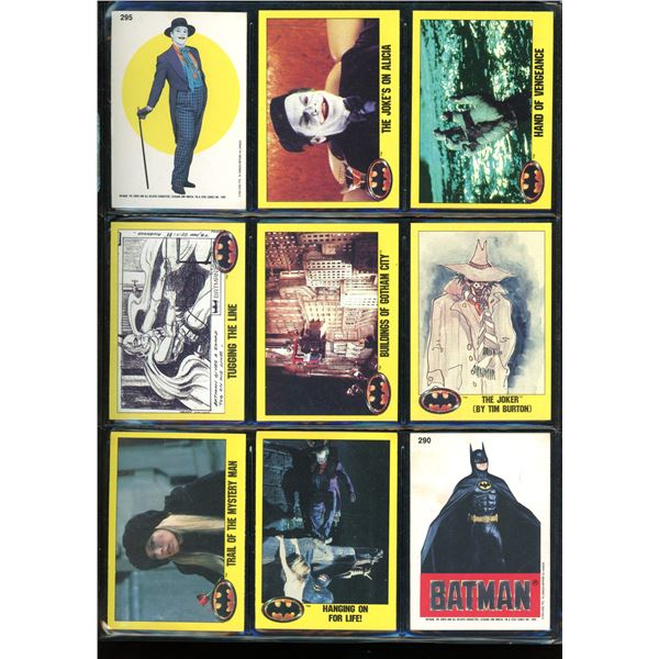 Lot Of 9 Various Batman Collector Cards