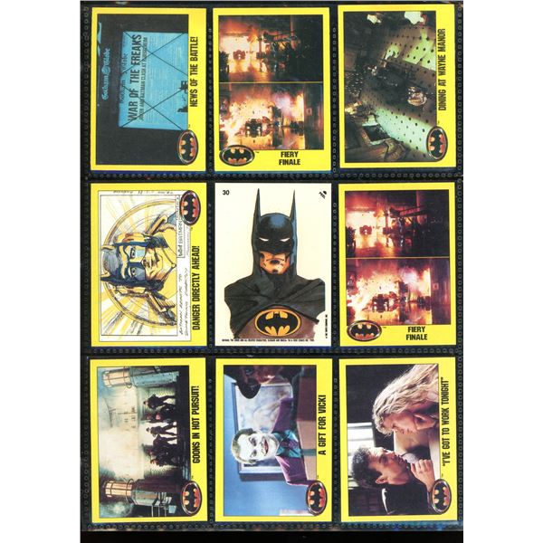 Lot Of 9 Various Batman Collector Cards