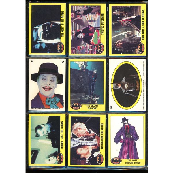 Lot Of 9 Various Batman Collector Cards