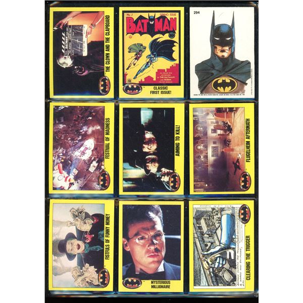 Lot Of 9 Various Batman Collector Cards