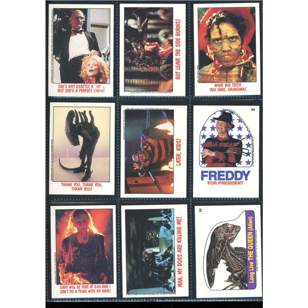 Lot Of 9 Various Horror Movie Collector Cards