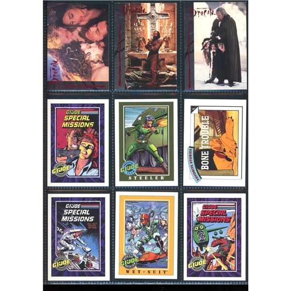 Lot of 9 Various GI JOE & Dracula Collector Cards