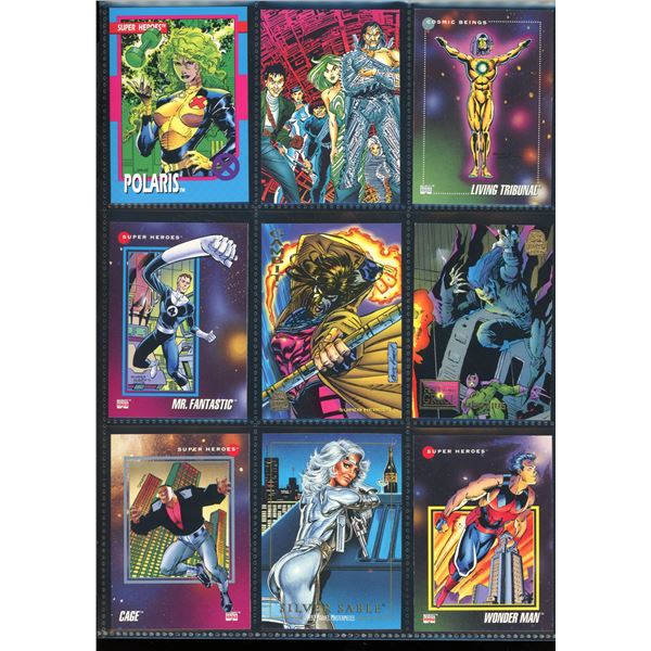 Lot Of 9 Various Marvel Collector Cards