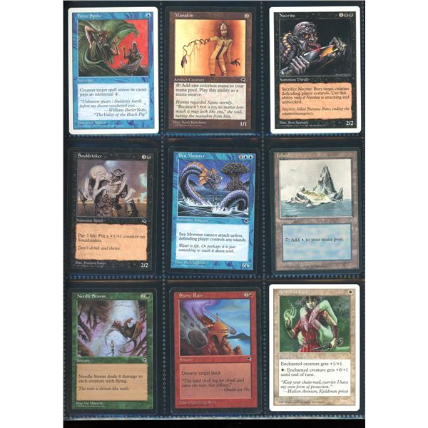 Lot Of 9 Various Magic The Gathering Cards Various Sets & Colors