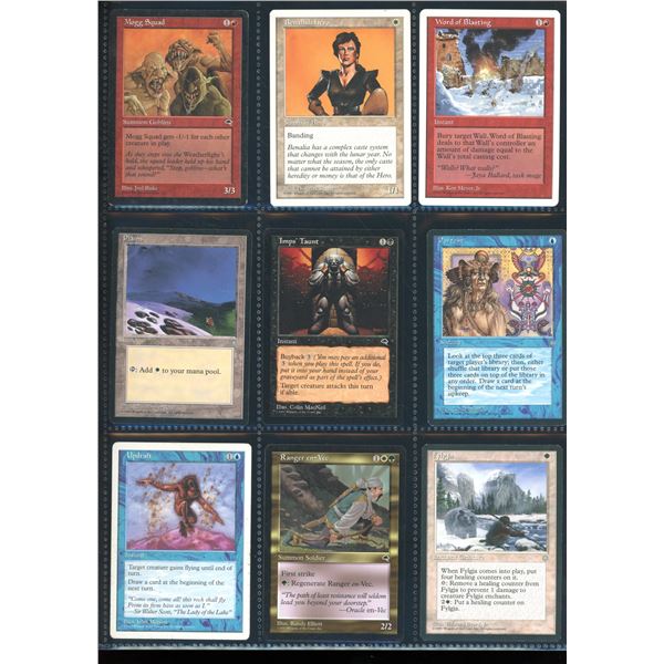 Lot Of 9 Various Magic The Gathering Cards Various Sets & Colors