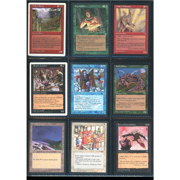 Lot Of 9 Various Magic The Gathering Cards Various Sets & Colors