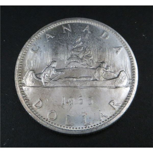 1965 Canadian Silver $1 Dollar Coin