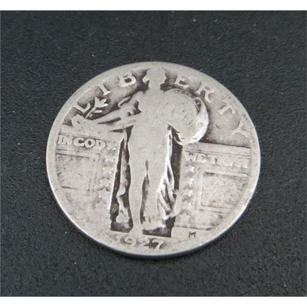 1927 USA Silver 25 Cent Coin