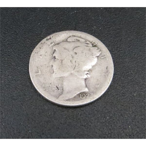 1927 USA Silver 10 Cent Coin