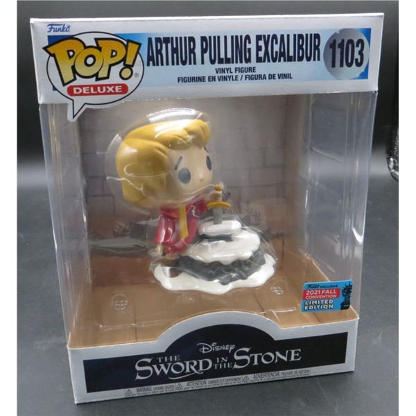 New Funko Pop Deluxe Arthur Pulling Excalibur #1103 BV $35