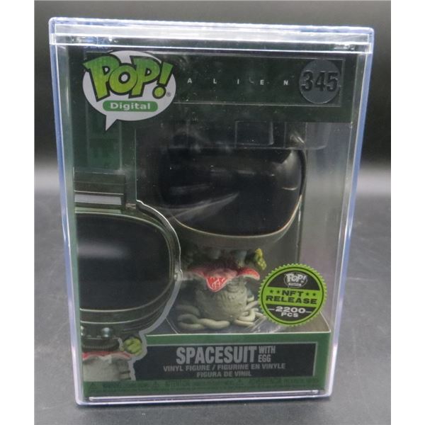 New Funko Pop NFT Alien Spacesuit with Egg #345 Limited/2200 BV $155 With Hard Case
