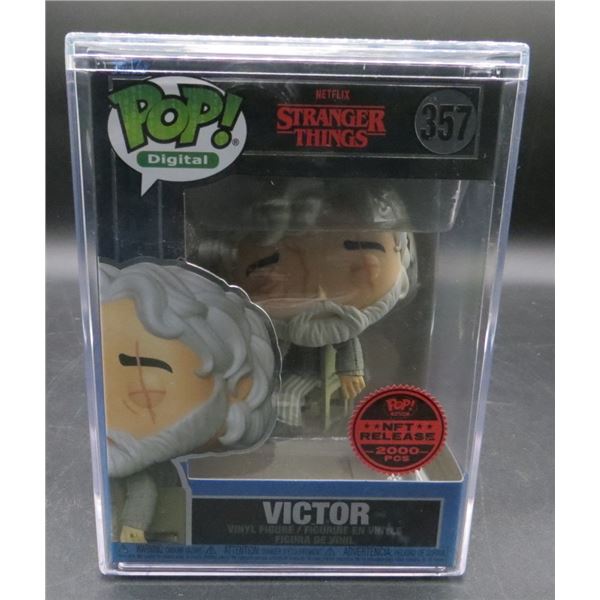 New Funko Pop NFT Stranger Things Victor #357 Limited/2000 BV $150 With Hard Case