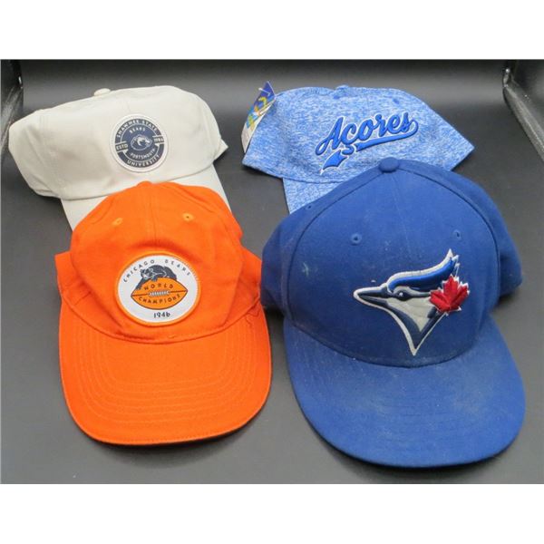 4 Various Baseball Hats