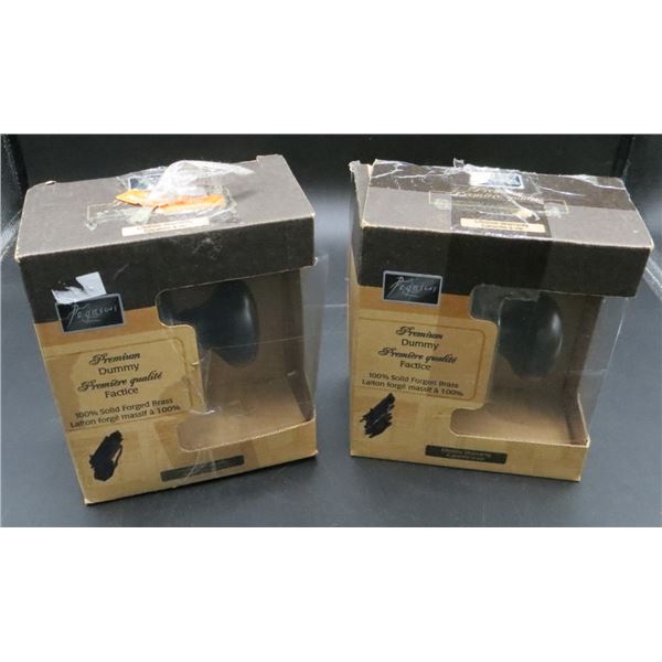 2 Pegasus Premium 100% Solid Forged Bronze Brass Dummy Door Handles