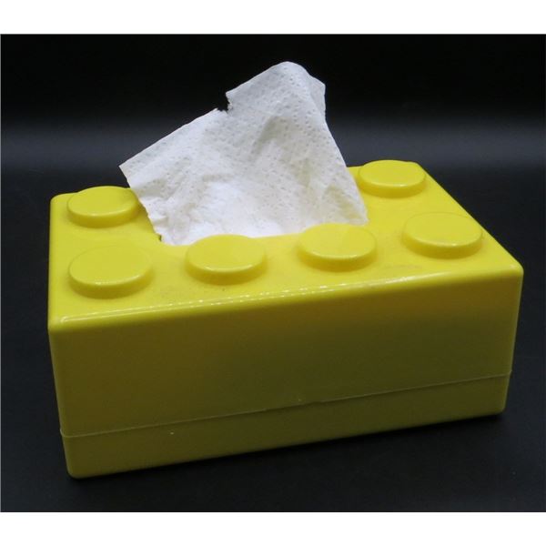 Yellow Lego Brick Block Kleenex Box