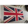 Image 1 : Antique Union Jack Cloth Flag. Large! 7Ft Across By 45".