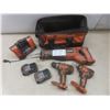 Image 1 : Ridgid Tool Set, Bag, Drill, Impact Sawzall, 2 18V Batteries, And Charger
