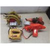 Image 1 : Circ Saw, Angle Grinders, Jigsaw, And Work Wheel