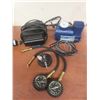 Image 2 : Automotive Lot With Booster Cables, 12V Compressor, Straps, 2 PSI Gauges, And More