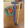 Image 4 : Automotive Lot With Booster Cables, 12V Compressor, Straps, 2 PSI Gauges, And More