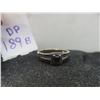 Image 1 : 10k White Gold Ring With Black Diamond, 2.3 Grams, Size 7.5