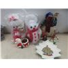 Image 3 : Xmas Lot Snowmen, Globes, Tins, Ornaments, Pine Cones Etc