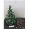 Image 1 : Ceramic Light – up Christmas Tree 17" Tall & 11" Wide