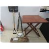 Image 1 : Folding Wood Table, Snow Shovel, Pruners And More