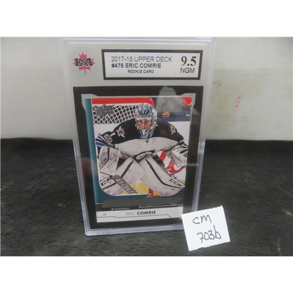 Graded Eric Comrie Rookie Winnipeg Jets Card