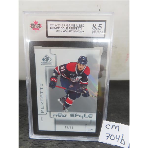 Graded Cole Perfetti Pre Rookie Numbered Card