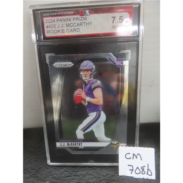 Graded JJ McCarthy Rookie Minnesota Viking Card