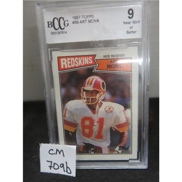 Graded Art Monk Football Card