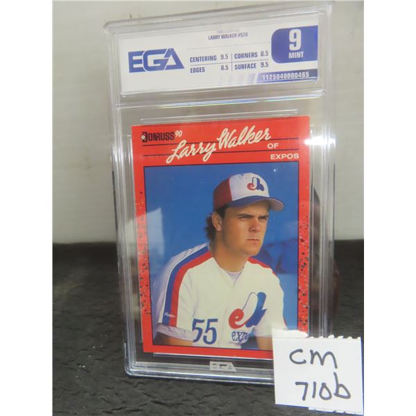 Graded Larry Walker Rookie Montreal Expos Card