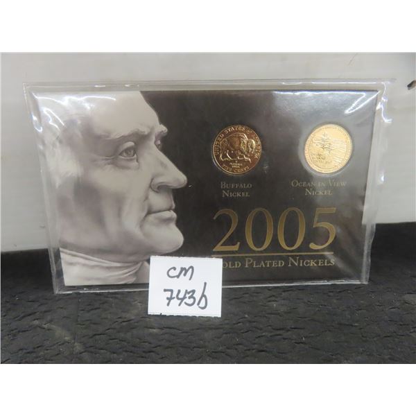 United States Gold Plated Nickels