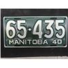 Image 2 : Vintage Manitoba 1940 & 1947 Licence Plates