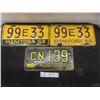 Image 1 : Vintage Manitoba 1952, 1953, 1958 Licence Plates