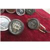 Image 3 : Vintage car, truck, airplane gauges, & emergency light
