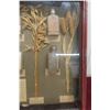 Image 2 : Antique Agricultural Seed Shadow Box & Glass bottles