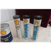 Image 2 : Vintage Oil Cans & Grease Tubes Most Full of Product. Shell, Chrystco Control, only 3 empty